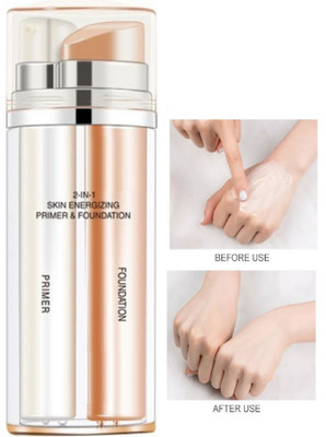 DARVING Makeup dual 2 In 1 Foundation and Primer Matte Foundation(BEIGE, 60 ml)