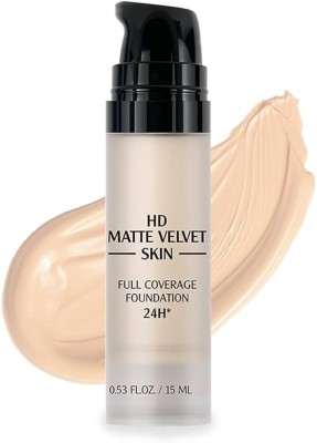 AFARAXIA HD Matte Velvet Skin Full Coverage Foundation 24H glow Foundation(pure beige, 15 ml)