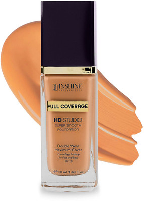 Inshine Full Coverage Foundation - Lightweight & Waterproof ,24-Hr stay Foundation(805 CARAMEL, 50 ml)
