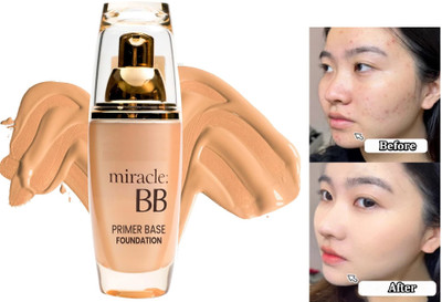 YAWI Miracle BB Primer Base Oil Control & Poreless  Foundation(Golden Beige, 60 ml)
