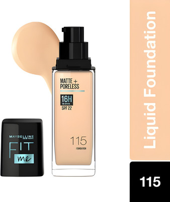 A1 Cosmatic NEW YORK Fit Me Matte+Poreless Liquid sweatproof Foundation 15 Ivory 30ml Foundation(115 ivory, 30 ml)