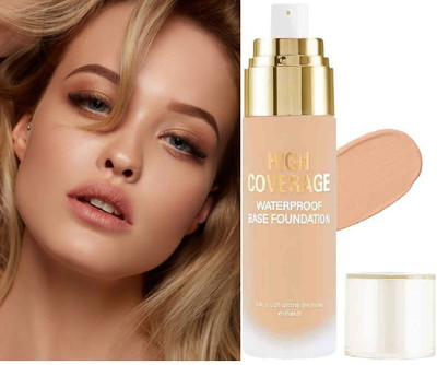 THTC Flawless Finish Foundation | Medium Coverage Foundation(Light Beige, 60 ml)