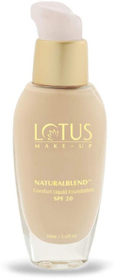 LOTUS MAKE - UP Natural blend comfort liquid foundation spf -20 Foundation(330-Soft Cameo, 30 ml)