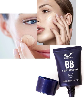 BLUEMERMAID LONG LASTING FULL COVERAGE NATURAL BB FOUNDATION Foundation(IVORY, 30 ml)
