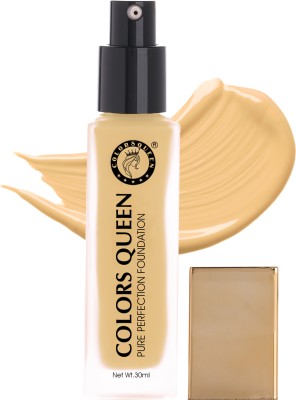 COLORS QUEEN Pure Perfection Oil Free & Long Lasting Liquid Foundation with Jojoba Seed Oil Foundation(Natural Beige, 30 ml)