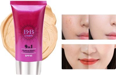 Herrlich BB Foundation Cream With SPF -45 to give you that flawless makeup Foundation(BEIGE, 50 ml)