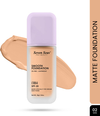 Seven Seas Smooth Foundation | Oil Free | Lightweight | Last Upto 18Hrs | SPF-20  Foundation(Skin, 30 g)