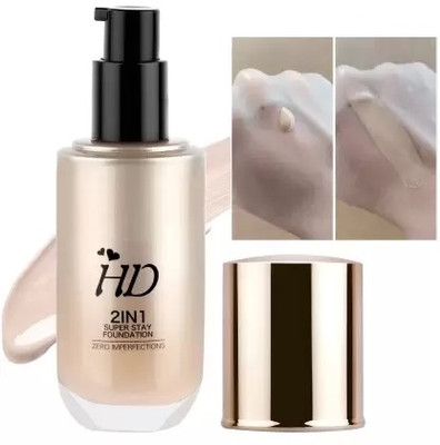 EVERERIN Waterproof Foundation Makeup Full Coverage, Lightweight Flawless Foundation(BEIGE, 60 ml)