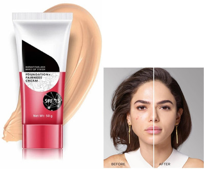 HUZURLU Liquid Foundation Medium Coverage Spf-15 Foundation(IVORY, 50 g)
