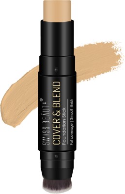 SWISS BEAUTY Cover & Blend Foundation Stick (Almond Beige, 12g) Foundation(Beige, 12 g)