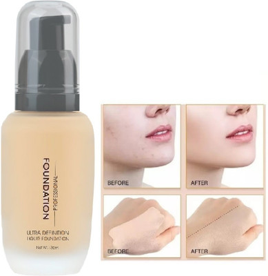 FLORERO Ultra Definition HD Luminous Matte  Foundation(CUSTURD, 30 ml)