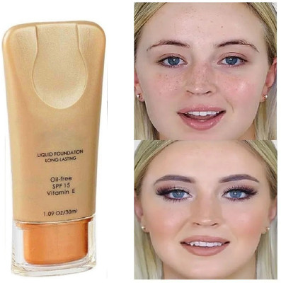 YAWI 24HR Liquid Foundation Makeup Full Coverage Flawless  Foundation(NATURAL, 30 ml)