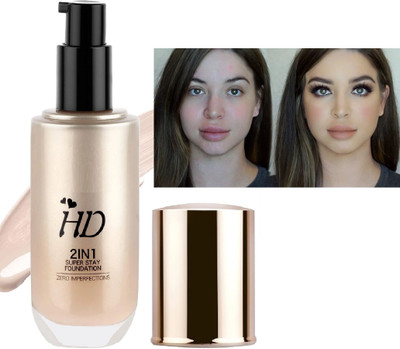 FLORERO Waterproof Liquid Foundation for flawless look Foundation(BISCUIT, 60 ml)