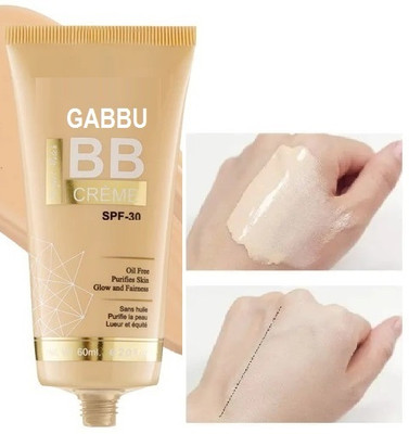 GABBU High Coverage Liquid Blemish Free & Blendable Makeup  Foundation(skin, 60 ml)