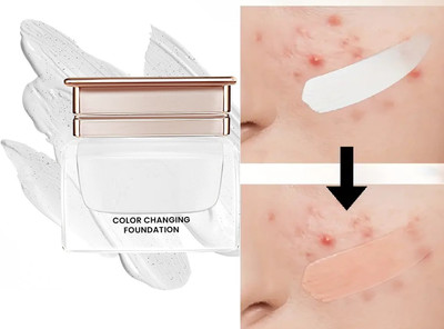 luzimaisa Best Colour Changing Foundation, liquid dewy face foundation full coverage Foundation(Magic, 20 ml)