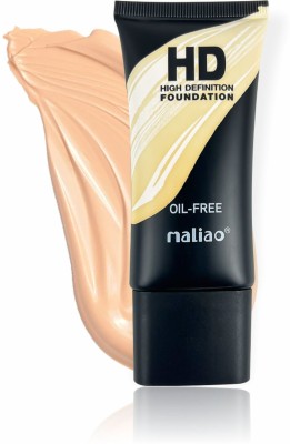 maliao HD High Definition Oil-Free Foundation - Flawless Definition, Oil-Free Finish Foundation(WHITE IVORY, 50 g)