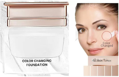 Yuency COLOR CHANGING FULL COVERAGE ALL DAY FLAWLESS WATERPROOF LONG LASTING FOUNDATION Foundation(white, 20 g)