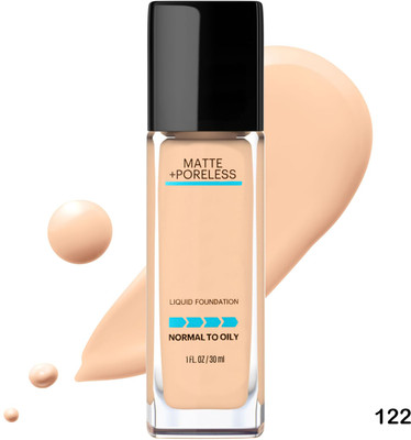 mapperz Matte Finish Foundation Anti-Ageing Liquid Full Coverage Waterproof Foundation(Very-Light 122, 30 ml)