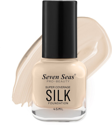 Seven Seas Slik Foundation Super Coverage For Face Makeup Foundation(Nude, 45 ml)