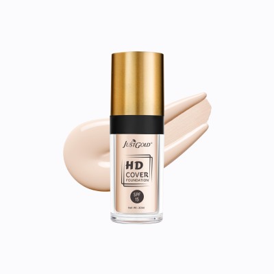 just gold HD Cover Matte Liquid Foundation with SPF 15 Foundation(Vanilla 01, 30 ml)