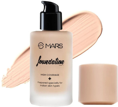MARS SPF50 PA++++ High Coverage Liquid Foundation | Blemish Free & Blendable Makeup Foundation(Shade-01, 40 ml) MARS SPF50 PA++++ High Coverage Liquid Foundation | Blemish Free & Blendable Makeup Foundation(Shade-01, 40 ml)