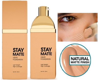 Yuency Stay Matte Foundation, Full Coverage  Foundation(BEIGE, 50 ml)
