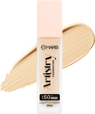 MARS SPF50 PA++++ Artistry Liquid Matte Radiant Finish Foundation(02-SOFT BEIGE, 30 ml)