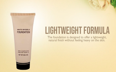 DARVING White Invisible Foundation Long Lasting & Waterproof Foundation(IVORY, 60 ml)