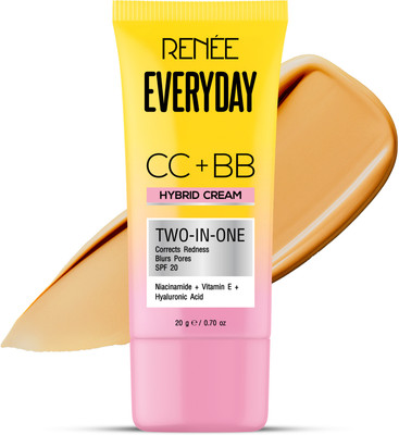 Renee Everyday CC+BB Cream - Honey Drop, SPF 20, Corrects Redness, Hydrates Skin 20Ml Foundation(Honey Drop, 20 ml)