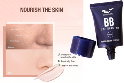 BLUEMERMAID MEDIUM TO FULL COVERAGE MATTE LOOK BB FOUNDATION FOR GLAMOROUS SKIN Foundation(BEIGE, 30 g)