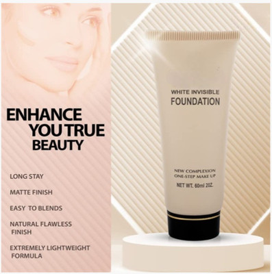 DARVING NEW WHITE INVISIBLE ONE STEP MAKEUP FOUNDATION Foundation(IVORY, 60 ml)