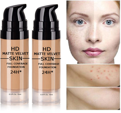 ADJD Combo 24 H High Coverage Foundation Long Stay & Oil Control Foundation(IVORY, 30 ml)