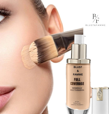 BLUST&FAMME Full coverage foundation long way pack of 1 Foundation(Black, 45 ml)