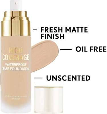 Neycare High Performance Matte Liquid Full Coverage Foundation For All Skin Types Foundation(Beige, 40 g)