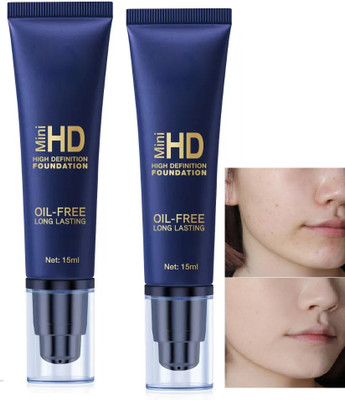 ADJD Combo Liquid Foundation for Face Makeup - Waterproof, Full Coverage Blendable Foundation(soft beige, 30 ml)