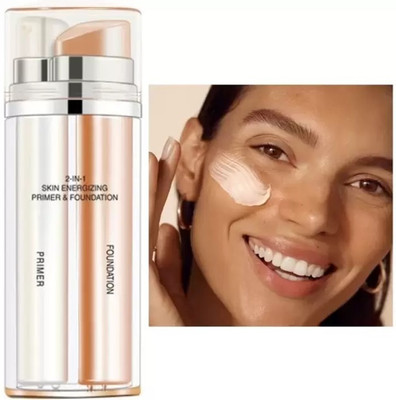 DARVING Glam Face 2 in 1 Skin Energizing Long Lasting Primer &  Foundation(BEIGE, 60 ml)