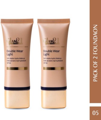 Glam21 Double Wear Light Foundation Long-lasting Oil-free Sheen Look with Matte Finish Foundation(Shade 05, 80 g)