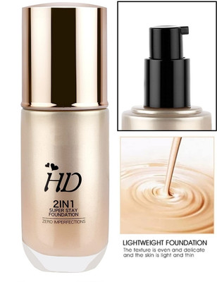 DARYUE HD Foundation Full Coverage With Matte Finish| Highly Blendable Formula Foundation(Beige, 60 ml)