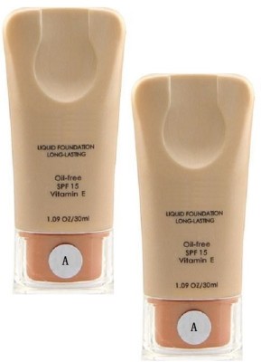 Amaryllis HD Foundation Weightless Smooth & Velvet Touch, Face MakeUp Pack Of 2 Foundation(Beige, 60 ml)