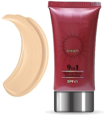 GABBU 9IN1 FOUNDATION SPF 45 FOR MAKEUP 102 Foundation(light ivory, 50 ml)