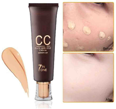 GABBU Best 7 in 1 Face Miracle Waterproof & Long Lasting, Anti-Ageing CC Cream Foundation(BEIGE, 60 ml)