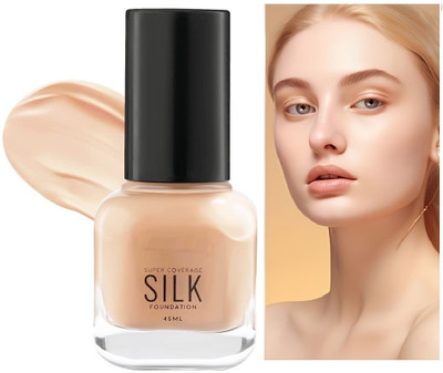 Arcanuy super coverage silk foundation for matte finish Foundation oil conteol Foundation(natural, 45 ml)