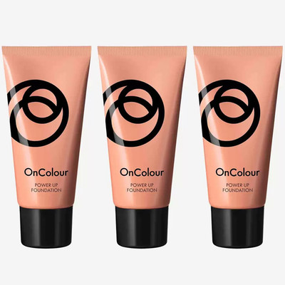 Oriflame OnColour Power Up Foundation 30 ml ( Pack of 3 ) Foundation(Light, Natural, 90 ml)
