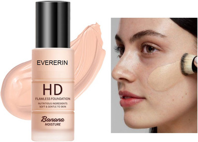 EVERERIN Banana High Coverage Waterproof Base  Foundation(beige, 30 ml)