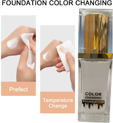 Latixmat White matte color changing all skin tone foundation water proof Makeup Base Foundation(white, 30 ml)