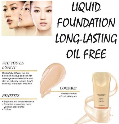 tanvi27 Oil Free Long Lasting Liquid Foundation SPF 15 Foundation(Beige, 30 ml)