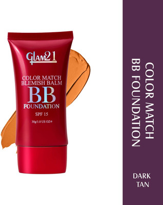 Glam21 Color Match BB Foundation SPF15 Dual Purpose Foundation & Sunscreen| Non-greasy Foundation(Dark Tan-06, 46 g)