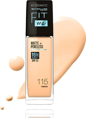 A1 Cosmatic Original Fit Me Matte + Poreless Liquid Foundation SPF 22 - 115(30 ml) Foundation(115 shade, 30 ml)