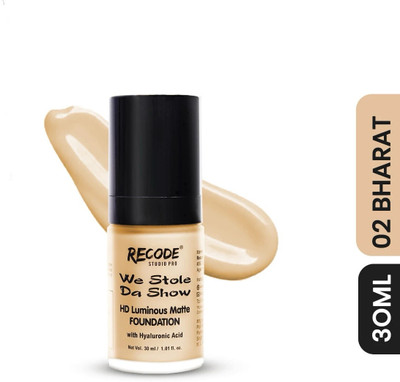 recode HD Luminous Matte Foundation 30 ML Foundation(02 Bharat, 30 ml)