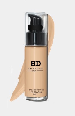 MYEONG Long Lasting Waterproof Beige Full Coverage Matte Pore Less Liquid  Foundation(Beige, 15 ml)